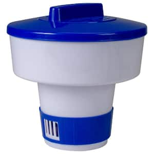 7 in. Classic Blue and White Floating Swimming Pool Chlorine Dispenser