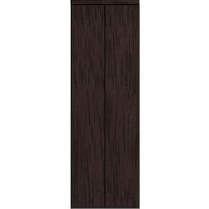 24 in. x 84 in. Smooth Flush Solid Core Espresso MDF Interior Closet Bi-Fold Door with Matching Trim