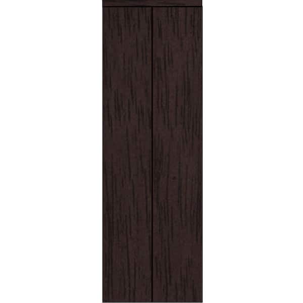 Impact Plus 24 in. x 84 in. Smooth Flush Solid Core Espresso MDF Interior Closet Bi-Fold Door with Matching Trim