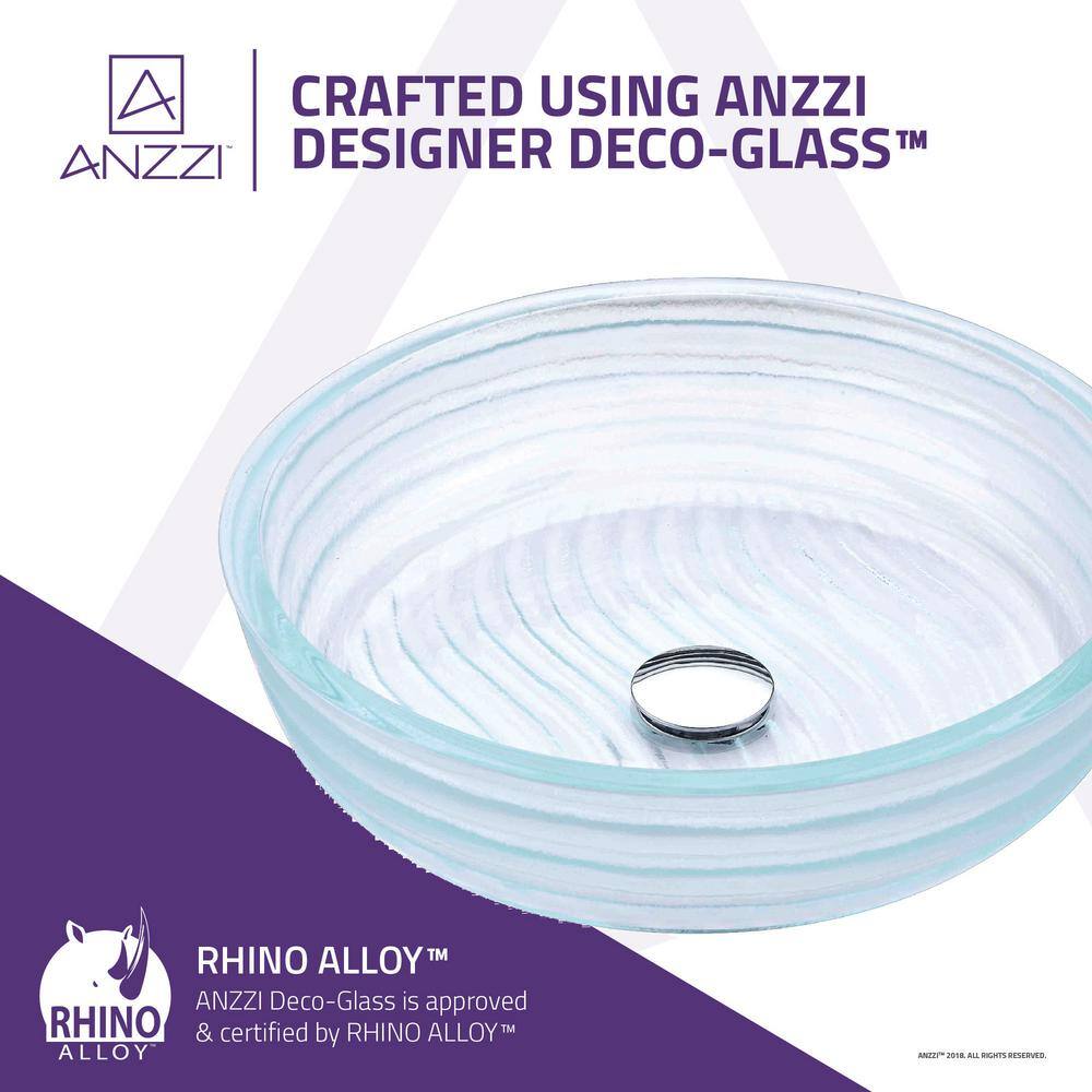 Lustrous Translucent Crystal Glass Circular Vessel Sink