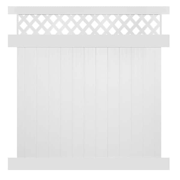 Weatherables Ashton 6 ft. H x 6 ft. W White Vinyl Privacy Fence Panel Kit