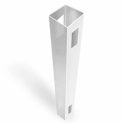 Veranda Linden 5 in. x 5 in. x 7 ft. White Vinyl Routed Fence Line Post Linden 5 in. x 5 in. x 7 ft. White Vinyl Routed Fence Line Post
