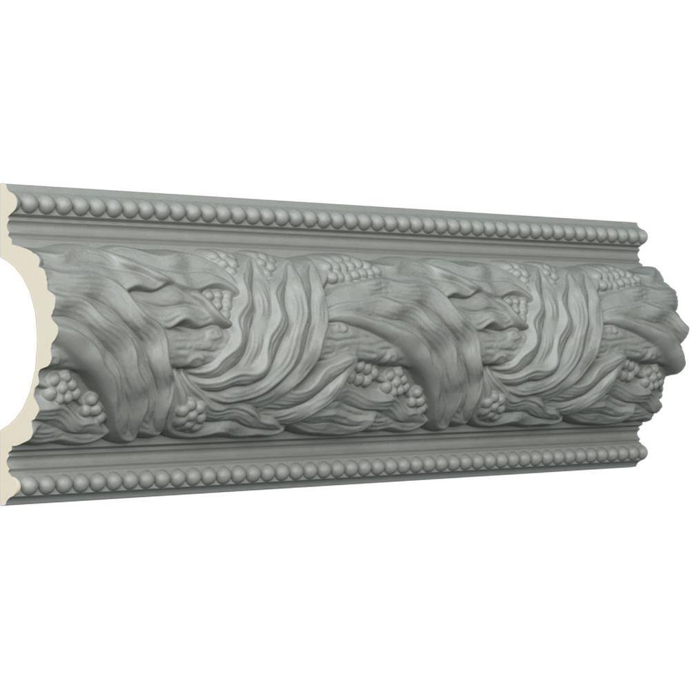 Geometric Gray Polyurethane Chair Rail Moulding