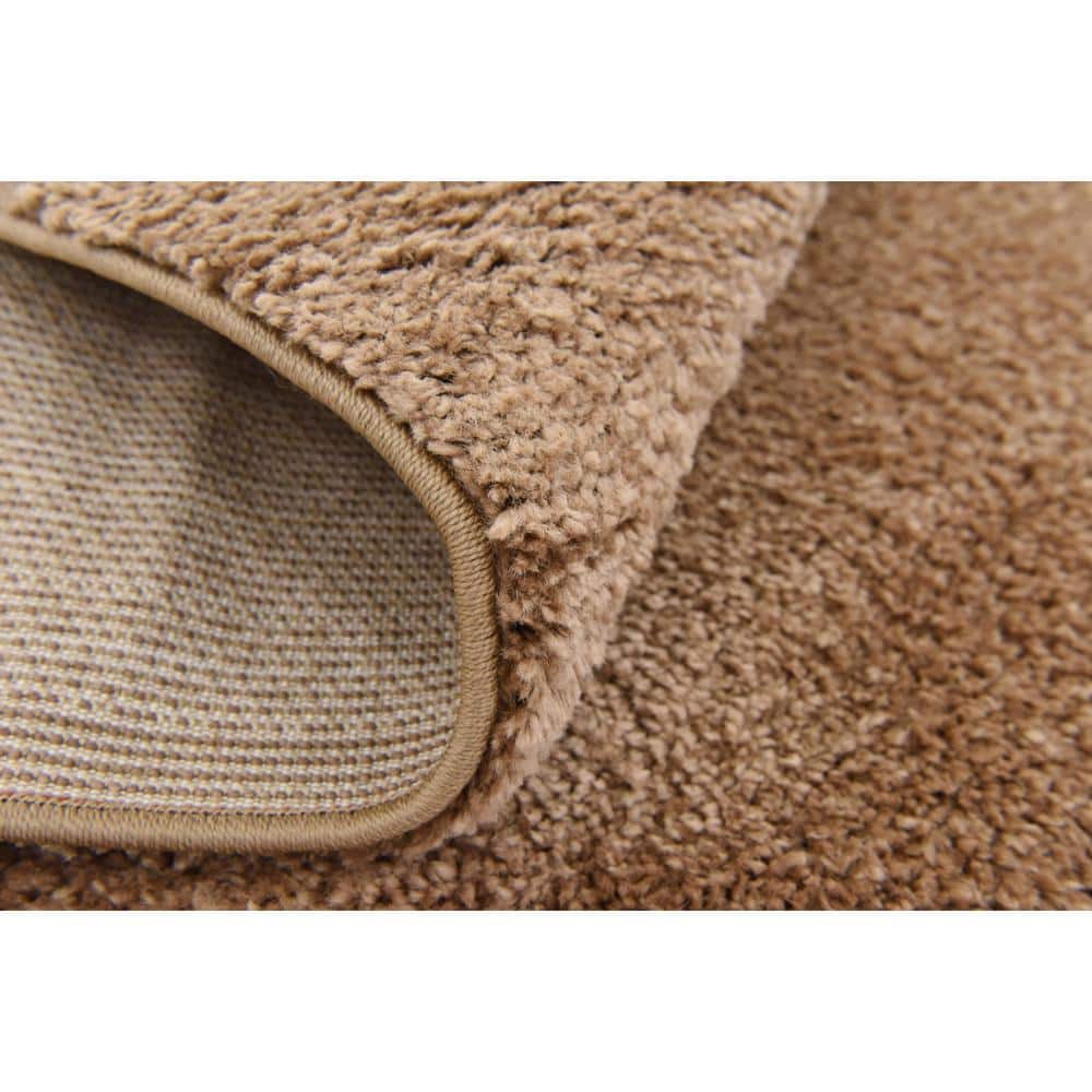 Cozy Haven Easy-Care 5' x 7' Light Brown Shag Rug