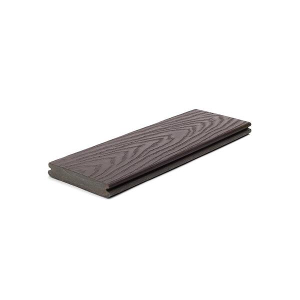 Trex Select 1 In X 5 5 In X 1 Ft Woodland Brown Composite Decking Board Sample Wbs90000 The Home Depot