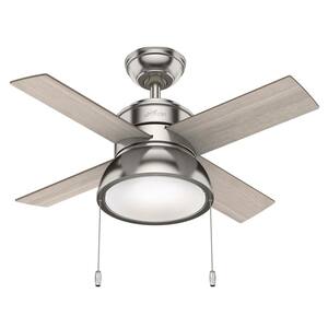Loki 36 in. Indoor Brushed Nickel Ceiling Fan with Light Kit