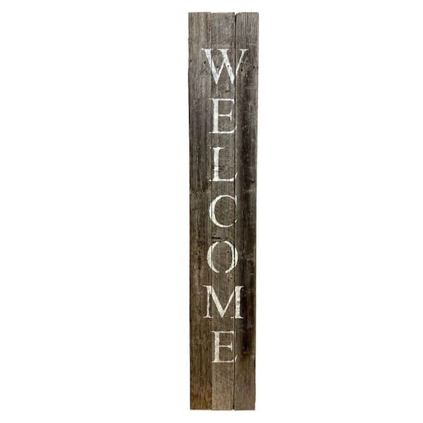 HomeRoots Victoria Welcome Wood Decorative Sign