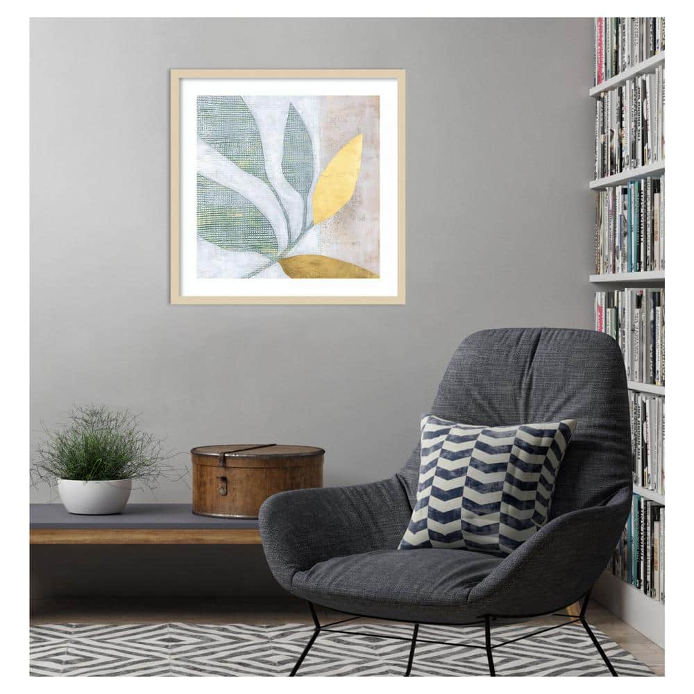 Veiled Garden I Abstract Expressionism Giclee Print with Natural Frame