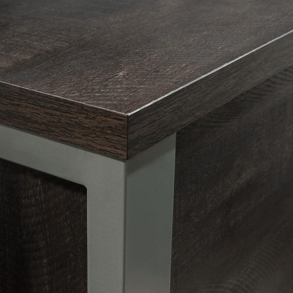 Blade Walnut 2-Drawer Lateral File Cabinet with Silver Frame