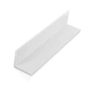 1-1/2 in. D x 1-1/2 in. W x 36 in. L White PVC Plastic 90° Even Leg Angle Moulding 12 Total Lineal Feet (4-Pack)