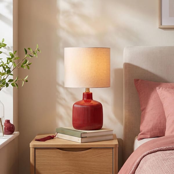 K*O様 Leucos ベネチアンペンダントライト レッド KAWOTI 17.5 in. Red Glossy Contemporary Ceramic Table Lamp for