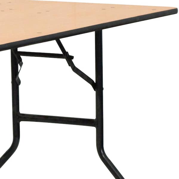 72 in. Natural Wood Tabletop Metal Frame Folding Table CGA-YT-3691-NA-HD -  The Home Depot