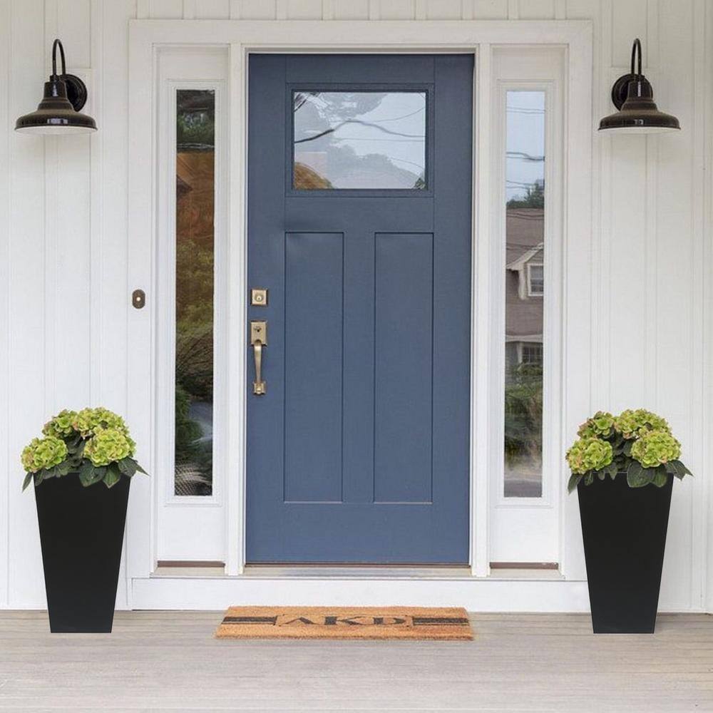 Black Tall Tapered Magnesium Oxide Planter