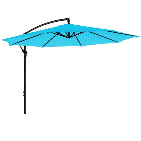 Unbranded 10 ft. Cantilever Patio Umbrella in Lake Blue