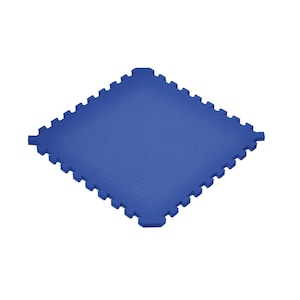 Blue 24 in. x 24 in. x 0.79 in. Foam Interlocking Reversible Mat (4-Pack)