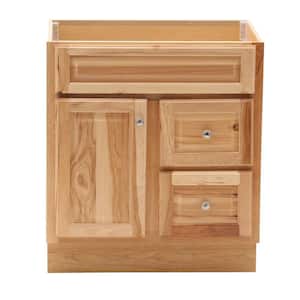 Hampton 30 in. W x 21 in. D x 33.5 in. H Bath Vanity Cabinet without Top in Natural Hickory
