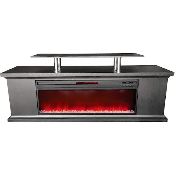 Lifesmart 1500-Watt Deluxe 72 in. Freestanding Electric Media Center Fireplace Infrared Space Heater