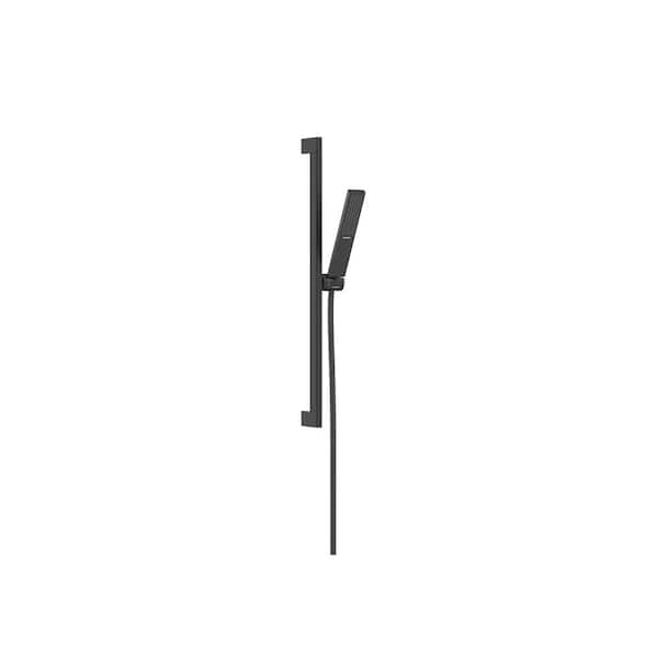 Hansgrohe Pulsify E 1Spray Wall Bar Shower Set with QuickClean in Matte Black 24371671 The