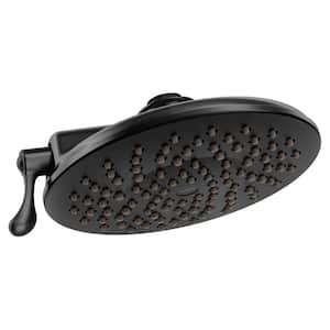 Velocity 2-Spray Patterns 2.5 GPM 8 in. Wall Mount Fixed Shower Head with Immersion Spray Technology in Matte Black