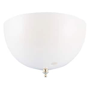 4-3/4 in. Acrylic White Dome Clip-On Shade with Pull-Chain Opening with 7-3/4 in. Width
