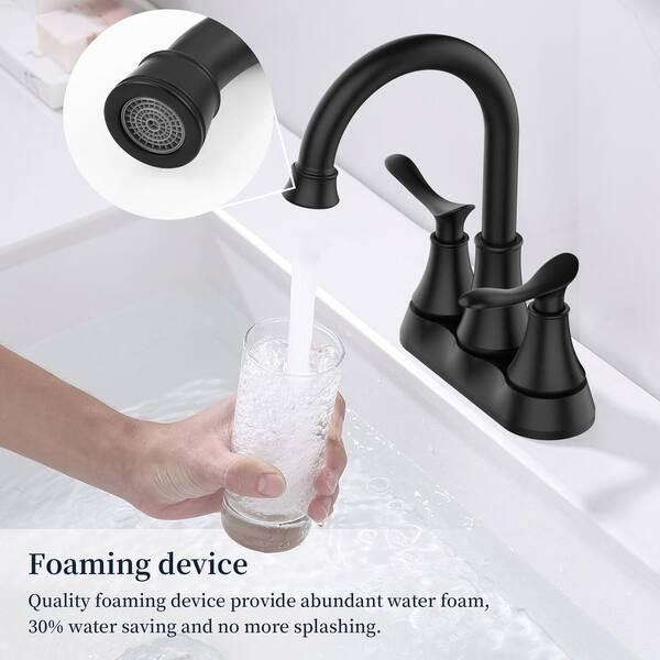 Heemli Arc 4 in. Centerset Double Handle Bathroom Faucet with
