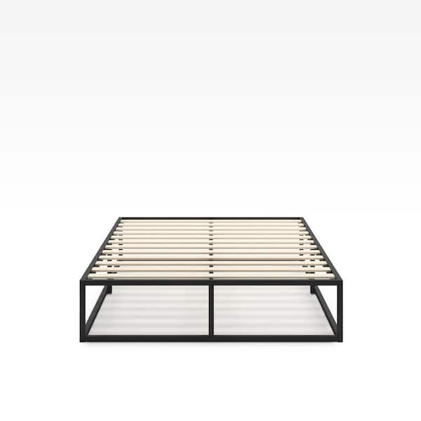 Black Metal King Platform Bed Frame