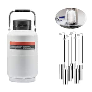 3 L Liquid Nitrogen Tank, Aluminum Alloy LN2 Dewar with 6-Canisters, Carry Bag and Straps, Cryogenic Tank for Beauty