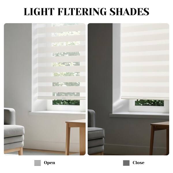 Reviews for Aosky Zebra Blinds Cordless Shades-Dual Layer Light