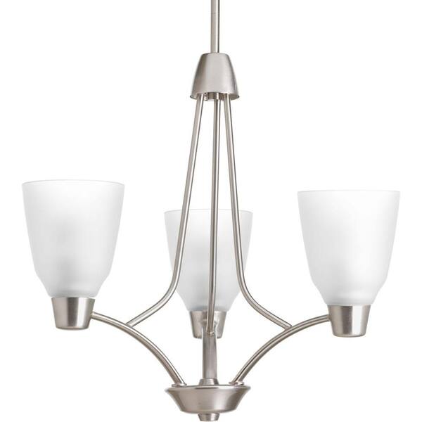 Progress Lighting Asset Collection 3-Light Brushed Nickel Chandelier