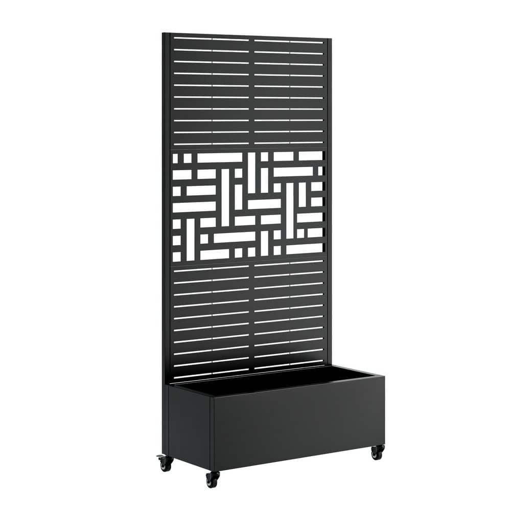 73 in. L Planter Box with Trellis, Drainage Holes, Lockable Wheels, Screen price history on PriceWatchPro