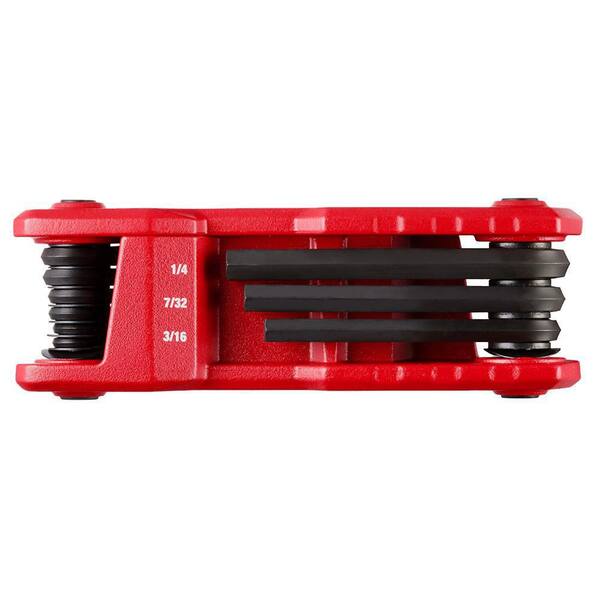 Milwaukee Folding SAE Hex Key Set (9-Piece) with 4-in-1 Precision
