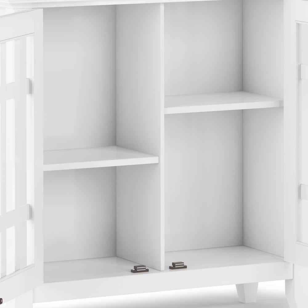 Bedford 32" White Solid Wood Transitional Media Cabinet