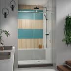 Enigma-X 44 in. to 48 in. x 76 in. Frameless Sliding Shower Door in Brushed Stainless Steel
