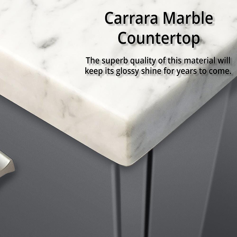 Geneva 48" Dark Gray Wall-Mount Vanity Cabinet