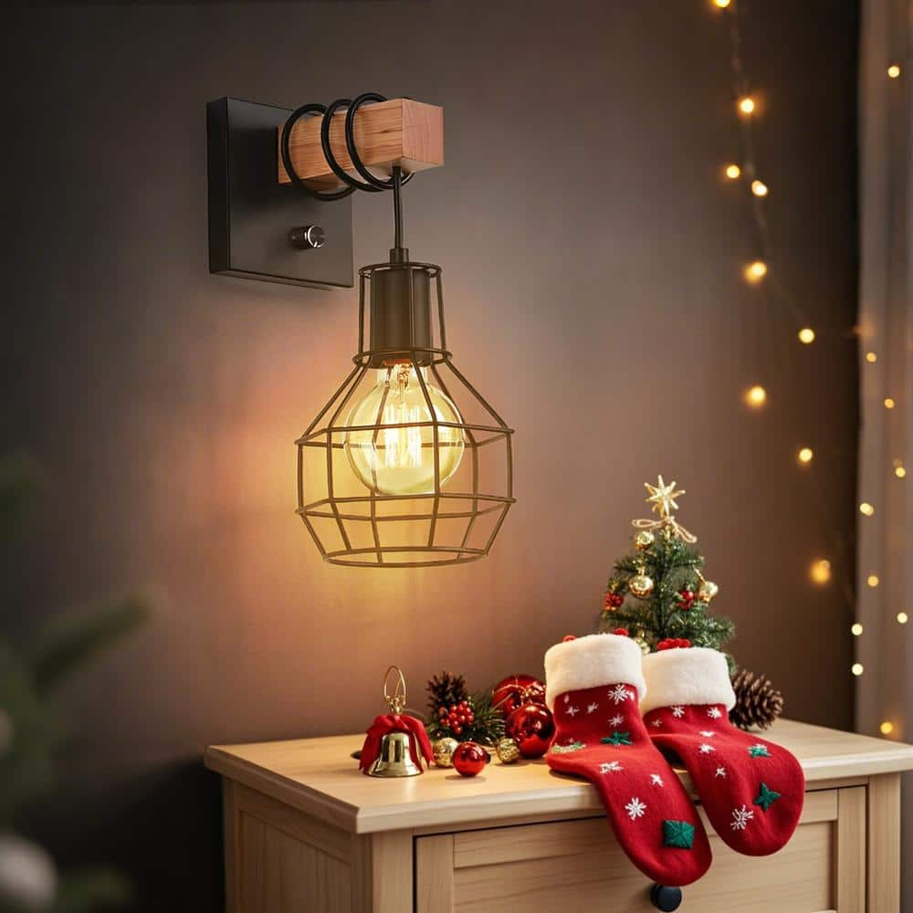 Industrial style light sconce Cage (Explosion Proof Cage) Hand Made Light LED shops Wall Mount