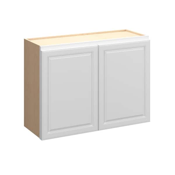 Kunal Kitchens Brighton Raised 36 in. W x 24 in. H x 12 in. D Plywood Assembled Wall Cabinet in Painted White