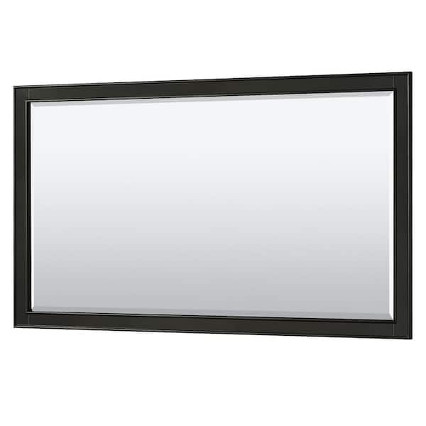 Deborah 58 in. W x 33 in. H Rectangular Framed Wall Bathroom Vanity Mirror in Dark Espresso