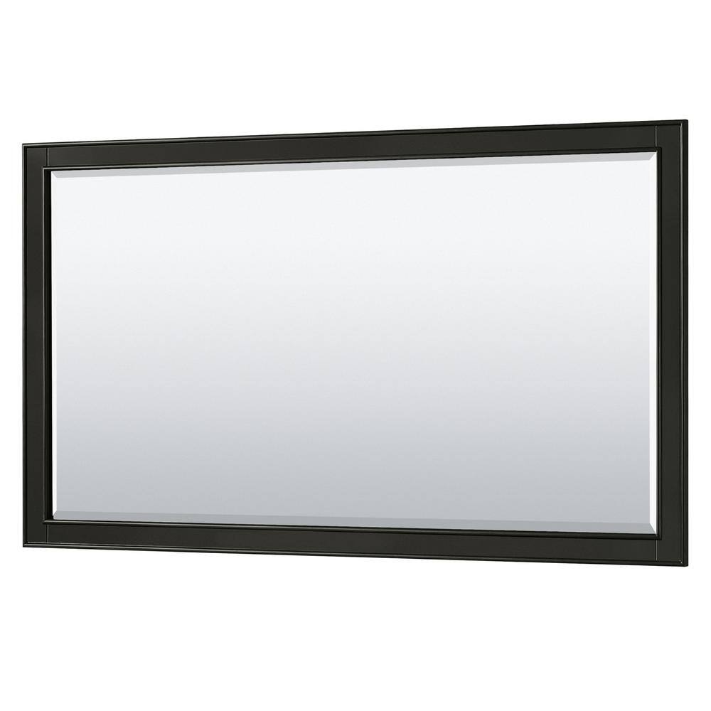 Deborah 60'' Dark Espresso Single Freestanding Bathroom Vanity with Light-Vein Carrara Marble Top