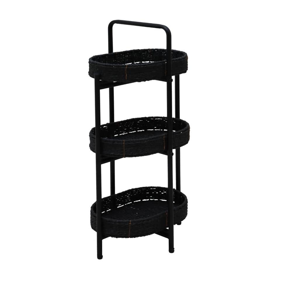 Small Handwoven Side Tables Tier Oval Organizer Portable Storage Shelf for Kitchen Living Room Bedroom Balcony Picnic price history on PriceWatchPro