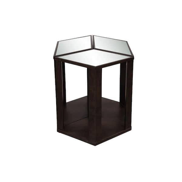 Lane Home Furnishings Langham 24 in. Umber 24 in. Diamond Shape with Glass Top Accent Table with 3-Pieces