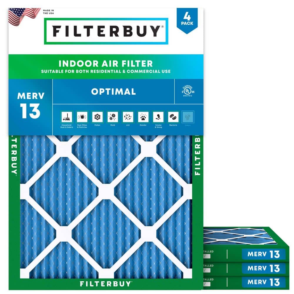 10 in. x 15 in. x 1 in. MERV 13 (FPR 10) Health Defense Pleated HVAC AC Furnace Air Filters Replacement (4-Pack) price history on PriceWatchPro