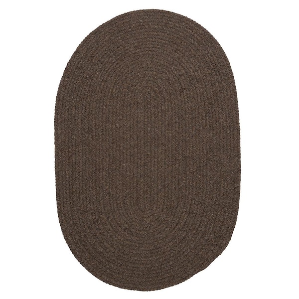 Home Decorators Collection Edward Dark Brown 8 ft. x 11 ft. Oval Braided Area Rug