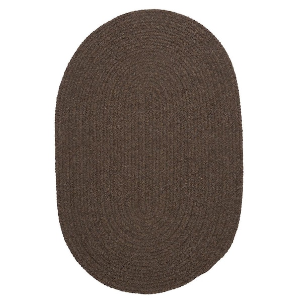 Home Decorators Collection Edward Dark Brown 2 ft. x 3 ft. Oval Braided Area Rug