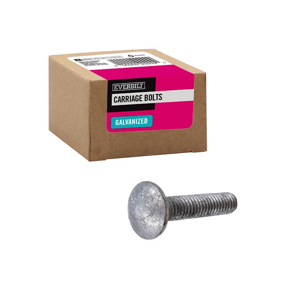 Albany County Fasteners Carriage Bolts – 1/4-20 X 2 Inch, Hot Dipped Galvanized, Qty 100