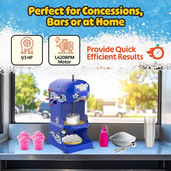 GREAT NORTHERN 24 oz. in Blue Ice Cub Shaved Ice Machine 172184KTI
