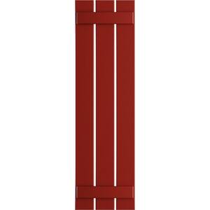 17-1/8 in. x 46 in. True Fit PVC 3-Board Spaced Board and Batten Shutters Pair in Fire Red