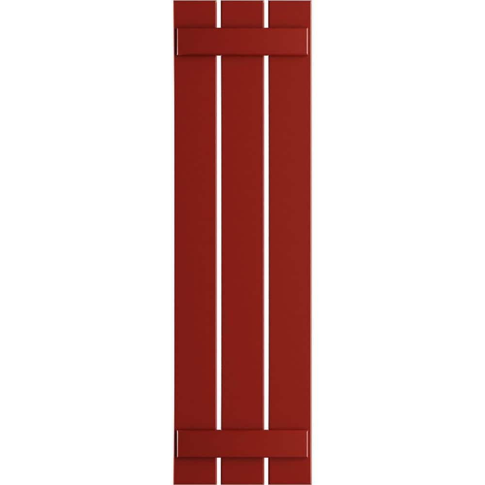 17-1/8 in. x 54 in. True Fit PVC 3-Board Spaced Board and Batten Shutters Pair in Fire Red price history on PriceWatchPro
