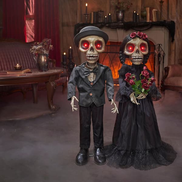2-Piece Grave & Bones Animated LED 'Til Death Duo