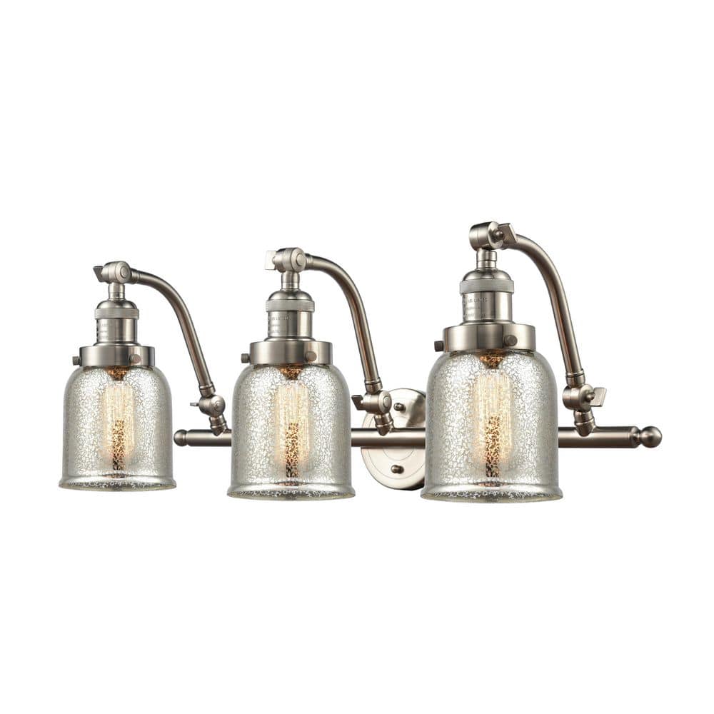 Bell 28 in. 3-Light Brushed Satin Nickel Vanity Light with Glass Shade price history on PriceWatchPro
