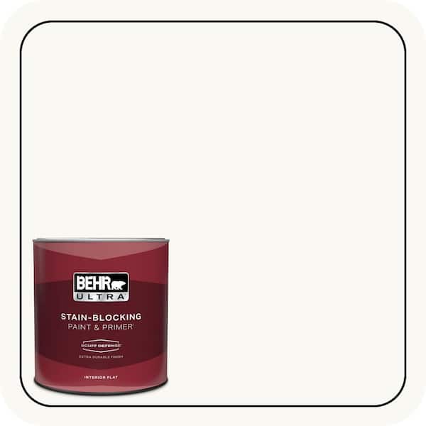 BEHR ULTRA 1 qt. #PR-W15 Ultra Pure White Extra Durable Flat Interior Paint & Primer